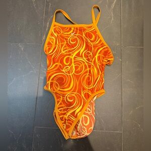 Nike Orange Swirl Women's One Piece